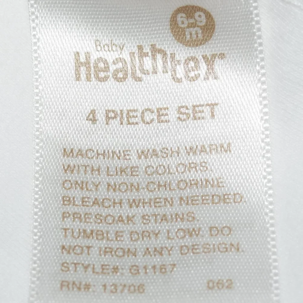 Healthtex Yellow 4 Piece Summertime Butterfly and Flowers Outfit - 6-9 Months